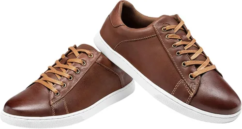 Vista 8 de Jousen Zapatos casuales para hombre, zapatillas de vestir de cuero, zapatos casuales de negocios para hombres, zapatillas de moda transpirables