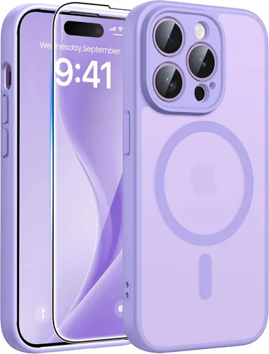 Vista 254 de FNTCASE - Funda para iPhone 16 Pro: magnética, mate, translúcida, de grado militar, protectora contra caídas, resistente, fina, duradera y a prueba