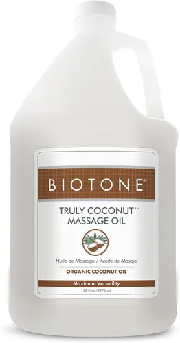 Vista 8 de BIOTONE Aceite de masaje de coco verdaderamente con aceite de coco orgánico, elimina la tensión y promueve la relajación profunda, ligero, versátil