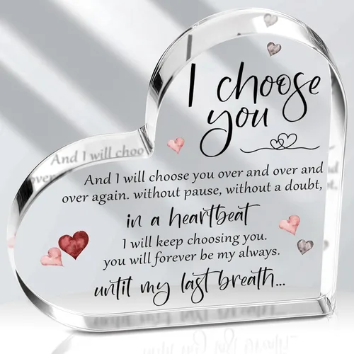 Vista 14 de Regalos para novia para mi novio, romántico día de San Valentín, regalo para él, su novio, novia, marido, esposa, corazón acrílico, recuerdo