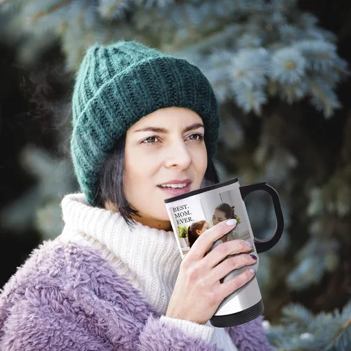 Vista 3 de Amazing Items Regalos para papá, taza de viaje personalizada con nombre y texto, añade tu foto, 8 fuentes y colores diferentes, vaso de viaje de 14