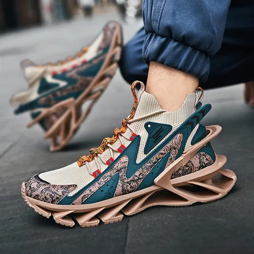 Vista 4 de Tenis de correr para hombre, de moda, transpirables, de malla, atléticos, para entrenamiento, tenis y caminar
