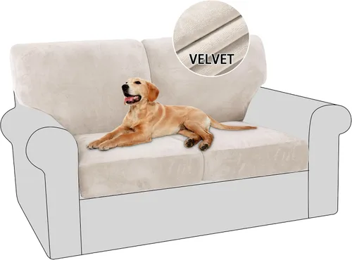 Vista 17 de PrinceDeco Fundas para sillas de terciopelo de varias piezas, fundas de cojín para sofá, fundas de cojín lavables, fundas de cojín de asiento