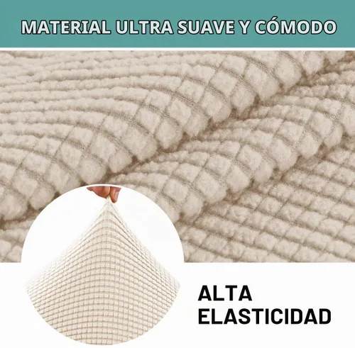 Vista 3 de Turquoize Funda otomana elástica para sofá, funda protectora para reposapiés, protector de muebles, funda rectangular suave con parte inferior