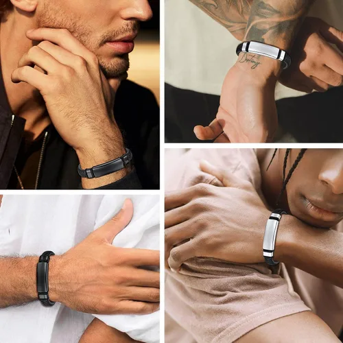 Vista 2 de Bestyle Pulseras vikingas trenzadas de cuero genuino para hombres y niños, estilo vintage, martillo de Thor, calavera, masón masónico, pulseras