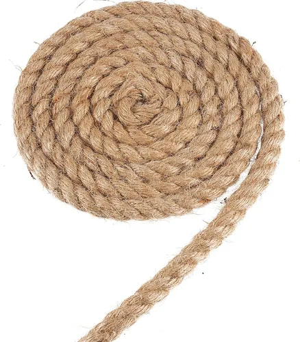 Vista 3 de JAPCHET Cuerda de yute natural de 164 pies x 0.394 in, cuerda de yute trenzado de 3/8 pulgadas, cuerda de arpillera fuerte para manualidades