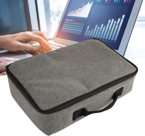 Vista 5 de Estuche para proyector, bolsa de proyector resistente de 13.6 x 7.9 x 4 pulgadas, funda de transporte para proyector portátil, estuche de nailon