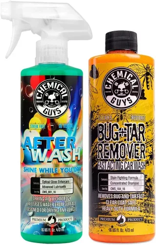 Vista 6 de Chemical Guys CWS_104 - Kit de jabón y recambio concentrado para eliminar bichos y alquitrán para lavar el auto, 2 botellas - (1) 16 onzas y (1)