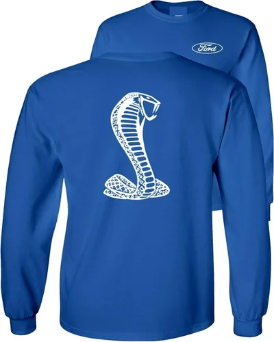 Vista 2 de Ford Mustang American White Snake Camiseta de manga larga F&B Negro