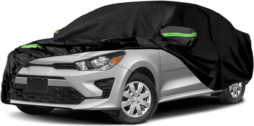 Vista 14 de Funda impermeable para automóvil de 6 capas para Kia K5/Optima 2010-2026 All Weather Car Cover with Cotton Liner, Zipper Door, Windproof Bands for