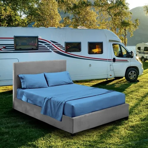 Vista 6 de Juego de sábanas para literas de autocaravana – 48 x 75 pulgadas, tamaño matrimonial 3/4, color azul aguamarina, litera para cuna, cama de caravana