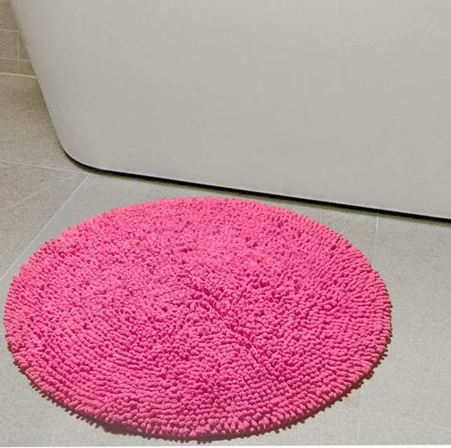 Vista 2 de Chardin home Alfombra de baño redonda rosa intenso, alfombra de baño bohemia de 2 pies, también perfecta para habitaciones de niños, guarderías