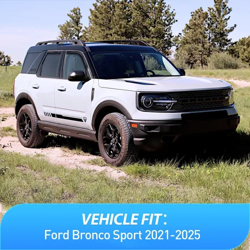Vista 4 de Nilight - Deflectores de lluvia en canal para Ford Bronco Sport 2021 2022 2023 2024, deflectores de ventana originales, viseras de ventilación