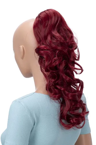 Vista 19 de CAISHA Extensión de clip de cola de caballo de 16 "voluminoso ondulado marrón ceniza H214