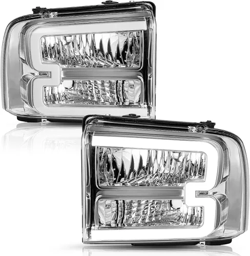 Vista 9 de TUSDAR Juego de montaje de faros delanteros para Ford F250 F350 F450 F550 Super Duty 2005-2007 / Ford Excursion 2005 lado del conductor