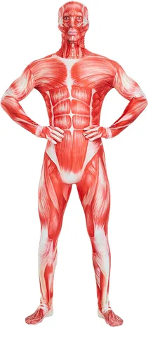 Vista 3 de Frybdfvdf Disfraz unisex de elastano elástico para adulto, traje de cuerpo de hombre que desaparece