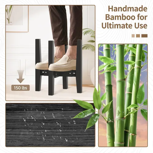 Vista 3 de LASZOLA Soporte de Plantas de Bambú Ajustable para Macetas Individuales Grandes de Interior, Soporte de Helechos de Suelo Resistente que se Ajusta a