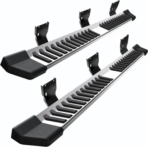 Vista 13 de COMNOVA Estribos Compatibles con Ford F-150 Crew Cab 2004-2014 (4 puertas de tamaño completo), diseño de almohadilla de paso de 6 pulgadas, barras