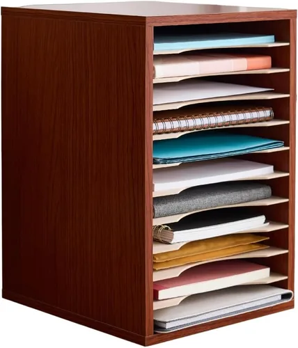 Vista 8 de Safco Products - Organizador vertical de escritorio, 11 compartimentos, negro