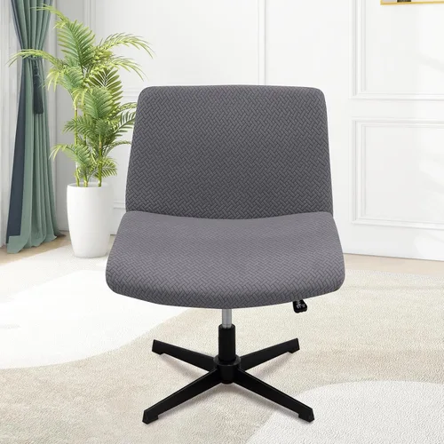 Vista 6 de MINGPINHUIUS Funda para silla ajustable sin brazos: moderna sin brazos, funda para silla de tocador con tiras cruzadas, fundas protectoras