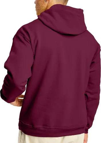 Vista 2 de Hanes - Sudadera para hombre con capucha de vellón EcoSmart de mezcla de algodón sin botones ni cremallera
