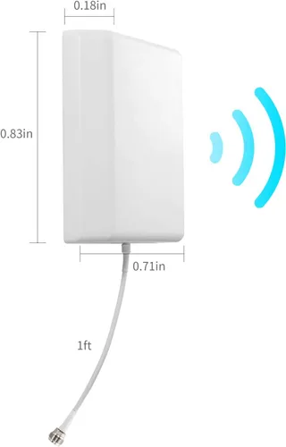 Vista 2 de XRDS-RF Antena de panel interior de banda ancha direccional de montaje en pared interno amplificador de señal 8dBi WiFi Antena externa 698 a 2700 MHz