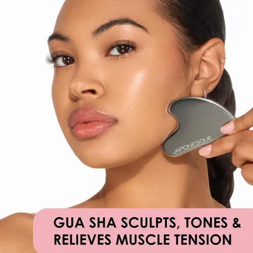 Vista 2 de JAPONESQUE SKINTherapy - Herramienta de contorno facial en V para drenaje linfático, masaje facial, alivia la tensión y mejora la absorción
