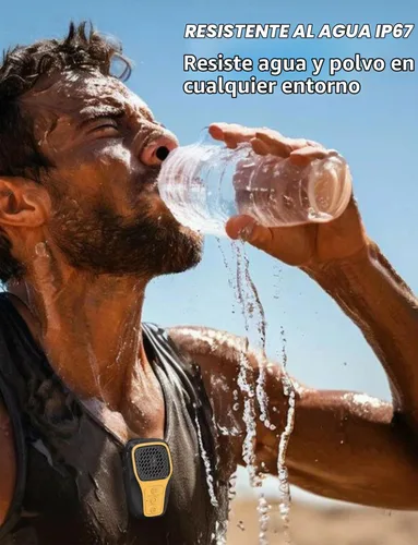 Vista 5 de Altavoz Bluetooth portátil, mini altavoz con clip, altavoz portátil inalámbrico con micrófono integrado, llamadas manos libres, regalos de artilugio