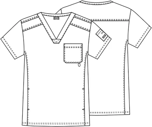 Vista 7 de Dickies Gen Flex Hombre Scrubs Top Cuello en V 81722