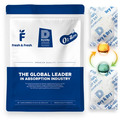 Vista 25 de Dry & Dry - Paquetes de gel de sílice naranja indicador de 1 gramo, deshumidificadores desecantes, paquetes de gel de sílice seguros para alimentos