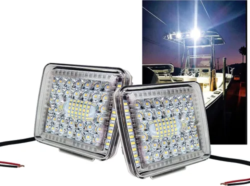 Vista 9 de OZ-USA Luz de trabajo LED de alto rendimiento de 4 pulgadas, color blanco, 360 °, luz de trabajo para conducción marina, pesca, barco, cubierta