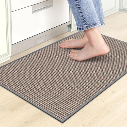 Vista 9 de Tapetes de cocina para piso, alfombra de cocina, antideslizante, lavable, absorbente para delante del fregadero, entrada, pasillo, tapete de puerta