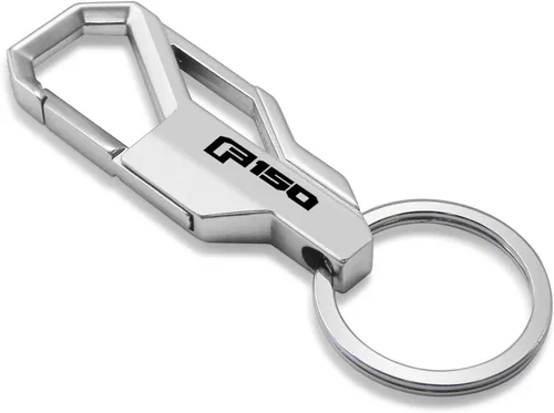 Vista 5 de iPick Image for Ford F-150 2015 up Carabiner-style Snap Hook Metal Key Chain Negro