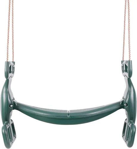Vista 7 de Swingset al aire libre de plástico doble planeador patio patio 2 persona niños diversión columpio, verde