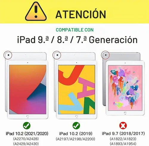Vista 2 de Azzsy Funda para iPad de 9ª generación, iPad de 8ª generación, iPad de 7ª generación (10,2 pulgadas, modelo 2021/2020/2019), resistente a los Verde