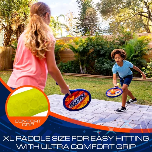 Vista 3 de Nerf Small Driveway Tennis Set for Kids - 2 Player Kids Tennis Set - Rackets and Foam Ball - Indoor + Outdoor - (2) Rackets + Foam Ball Included