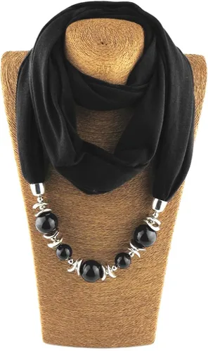 Vista 9 de W-FIGHT - Collar para mujer, diseño de bufanda, color sólido