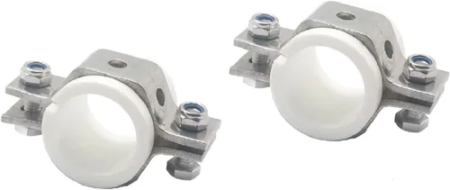 Vista 9 de QiiMii Percha de tubo hexagonal de 1.5 "acero inoxidable SS304 con amortiguador, correa de tubo ajustable con abrazadera de tubo