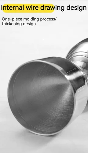 Vista 4 de Jigger de cóctel prémium de 2 onzas/1 oz, de acero inoxidable para barman, jigger de medición de cóctel, doble jigger duradero, taza medidora