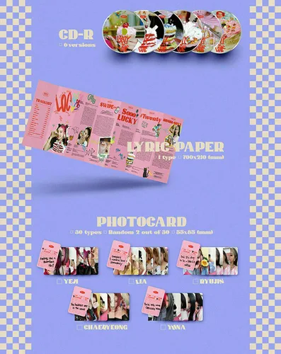 Vista 4 de ITZY CRAZY IN LOVE 1er álbum YUNA Ver. Libro de fotos 1ea 64p+1ea papel lírico+2ea tarjeta de fotos+2ea tarjeta Polaroid+1ea paquete de pegatinas