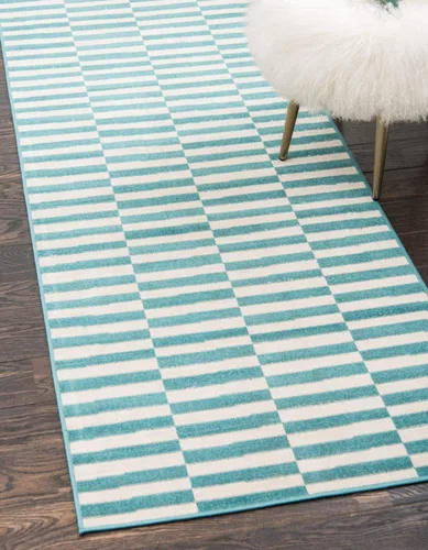 Vista 27 de Unique Loom Williamsburg Collection - Alfombra informal de transición gruesa con rayas alternas (8 pies x 10 pies, rectangular, gris/beige)