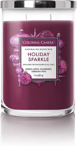 Vista 20 de Colonial Candle - Vela perfumada de frasco con aroma a agua de coco, colección clásica de cilindros, 2 mechas, azul, 19 onzas - hasta 120 horas
