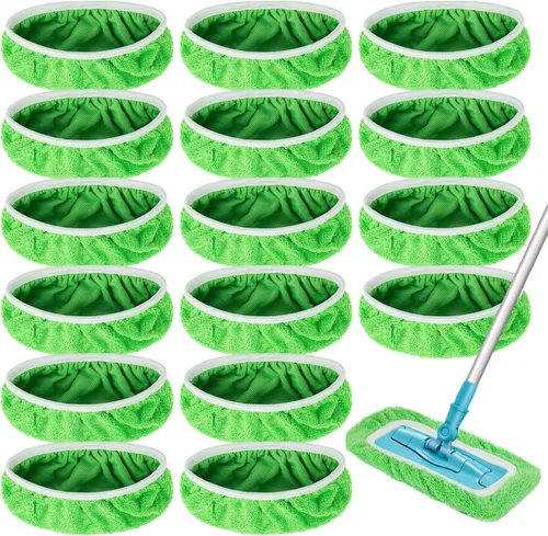 Vista 9 de Unoutur Paños de barrido en seco reutilizables de microfibra Compatibles con Swiffer Sweeper Mopa de limpieza con repuestos de almohadillas