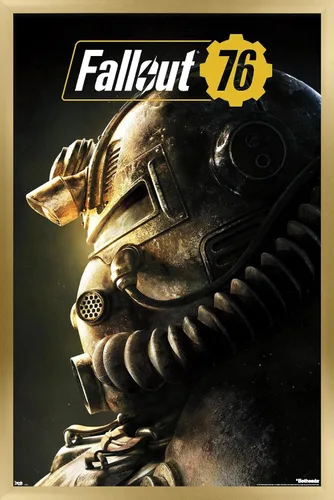 Vista 13 de Trends International Fallout: 76 - Helmet Close-Up Wall Poster, 22.4L x 14.7W, Barnwood Framed Version Versión enmarcada Barnwood