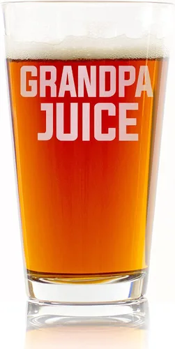 Vista 6 de GRANDPA JUICE - Vaso de cerveza – Regalo divertido para papá, tío abuelo de hija, hijo, esposa, día del padre (personalizado)