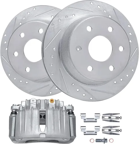 Vista 14 de Detroit Axle - Kit de freno trasero para Chevy GMC Silverado Sierra Suburban Yukon XL 1500 Astro Tahoe Safari Rotores de freno de disco Reemplazo