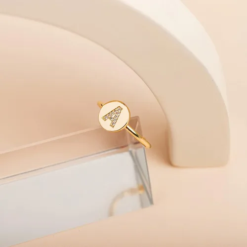 Vista 3 de PAVOI Anillo apilable chapado en oro de 14 quilates para mujer Anillos de moda