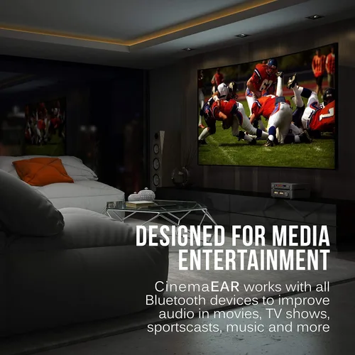 Vista 5 de Mee Audio Matrix Cinema - Auriculares Bluetooth Inalámbricos de Alta Resolución Estéreo con aptX de Baja Latencia para Mejor Sincronización