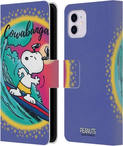 Vista 34 de Head Case Designs Funda de piel con licencia oficial de Peanuts Beach Surf Snoopy Boardwalk Airbrush compatible con Apple iPhone 11