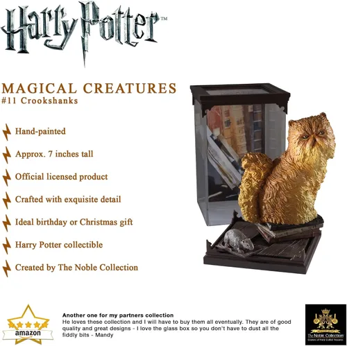 Vista 4 de The Noble Collection Criaturas mágicas de Harry Potter No. 11 - Crookshanks